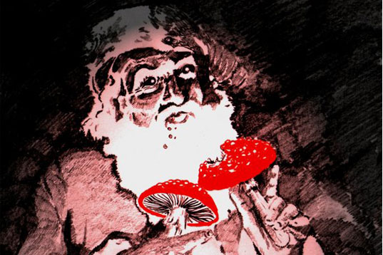 santa-with-fly-agaric-mushrooms-eric-dubay